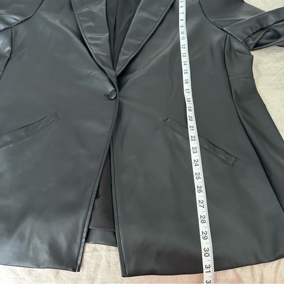 Torrid Long Line Faux Leather Blazer - Picture 7 of 8